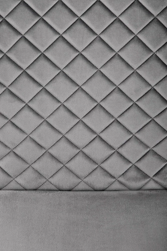 Krzesło tapicerowane welur Brigitte szare do jadalni i salonu nowoczesne pikowane Intesi