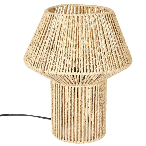 Lampka nocna do sypialni Shade boho Intesi pleciona sznurkowa naturalna skandynawska 33 cm
