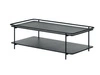 Stolik kawowy Yuba do salonu nowoczesny metalowy czarny 110x55 cm