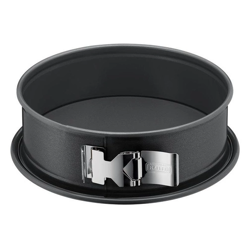 Tortownica 24 cm KAISER stalowa rozpinana do ciasta z wyjmowanym dnem czarna