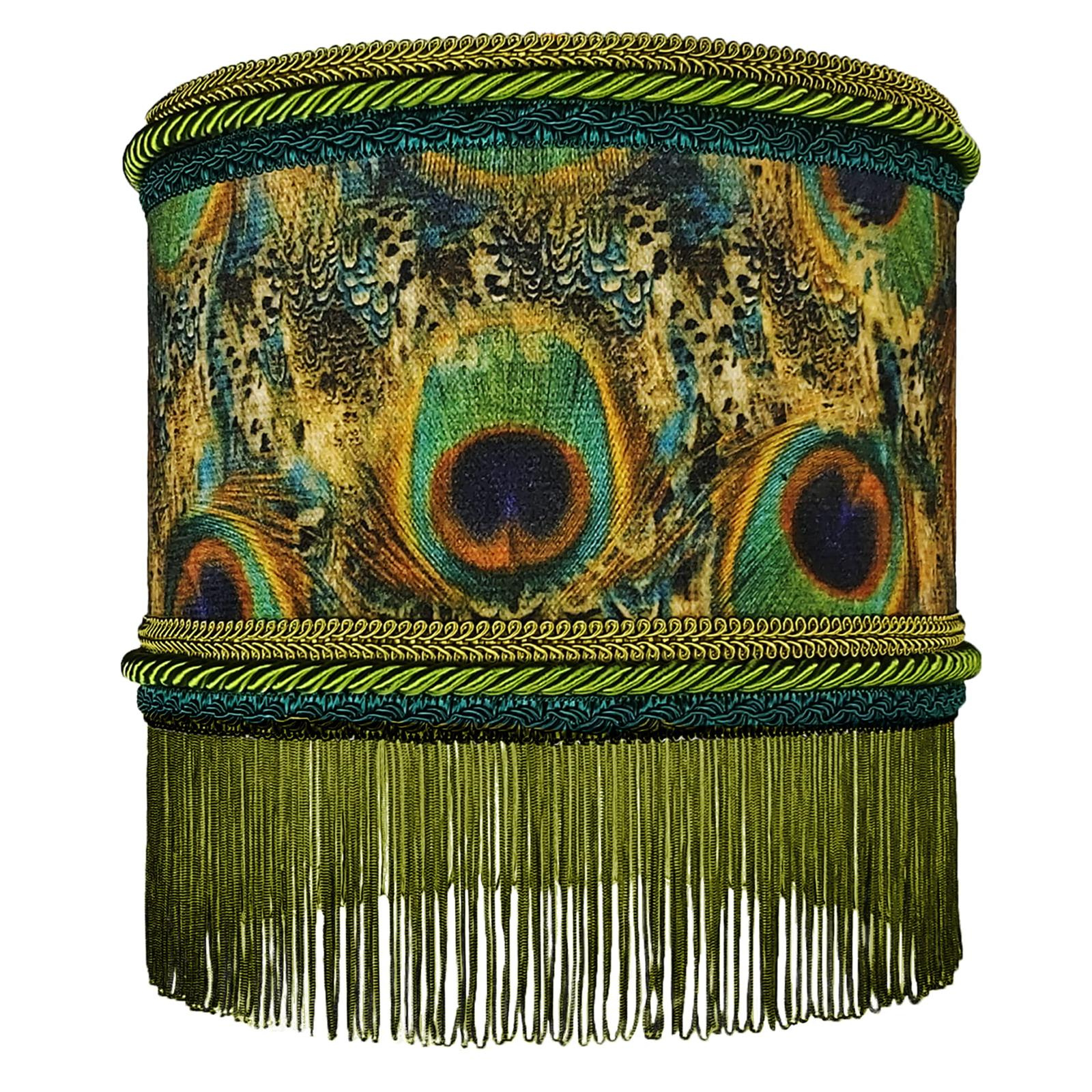 Lampa sufitowa boho z weluru Aguila N 1 Las Plumas zielona do salonu i sypialni 25cm