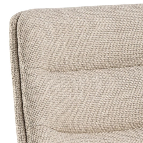 Hoker Adisa beżowy tapicerowany z oparciem obrotowy do kuchni i wyspy nowoczesny 65 cm