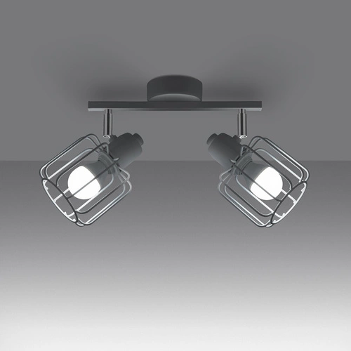 Plafon sufitowy BELUCI 2 biały nowoczesny metalowy z ruchomym kloszem do salonu SOLLUX