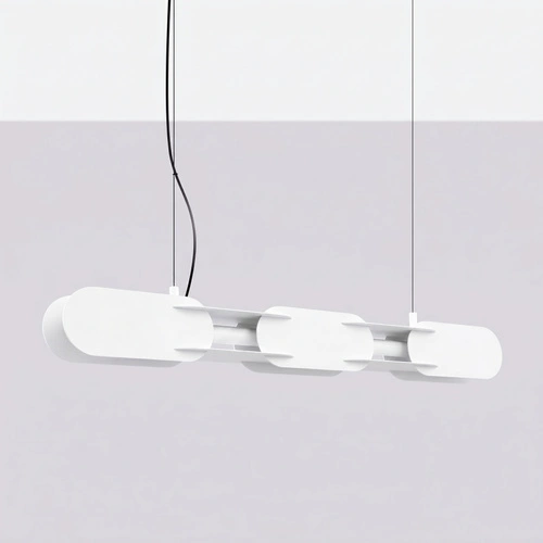 Lampa wisząca CHAIN 91 biała LED nowoczesna nad wyspę
