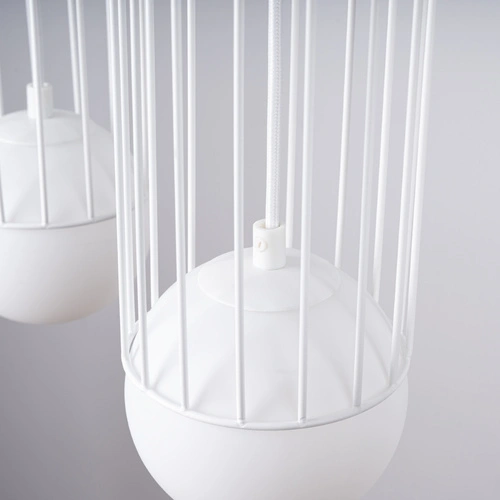 BRINA 3L nowoczesna biała lampa wisząca do salonu i jadalni potrójna SOLLUX