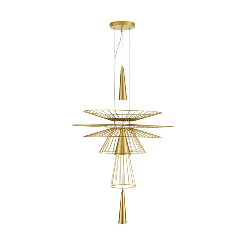 Lampa wisząca SUSSO L złota metalowa 60 cm nowoczesna do salonu i nad stół