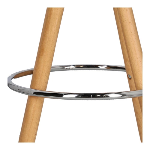 Hoker Nord czarny z oparciem do kuchni i wyspy, nowoczesny, drewniany z ekoskórą Intesi