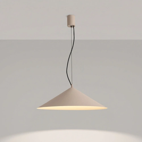 Lampa wisząca FINT taupe LED do salonu regulowana nowoczesna