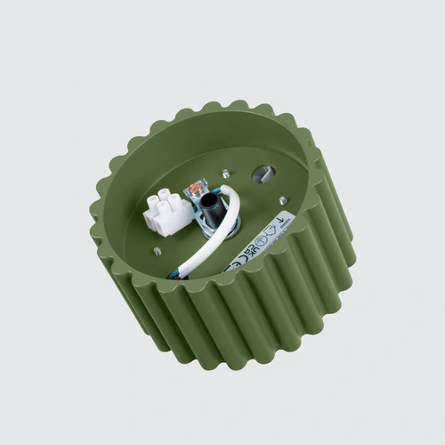 Plafon sufitowy AURA 1 zielony oliwkowy nowoczesny do kuchni i salonu aluminium 10cm