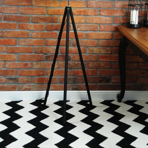 Dywan nowoczesny Chevron black white II 120x180 cm wełniany do salonu i sypialni White Oaks