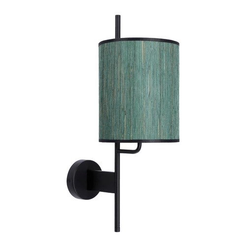 Kinkiet Bendi lampa czarny 1x40W E27  abażur zielony
