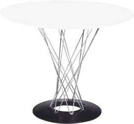 Stół Cyklon inspirowany Cyclone biały/czarny