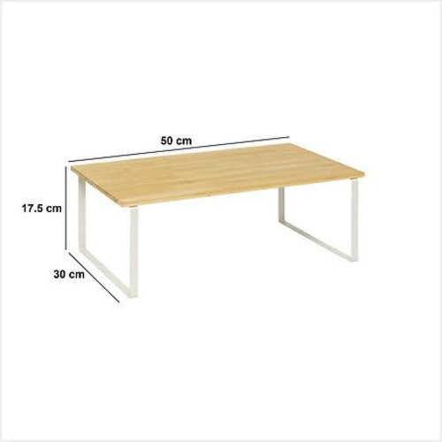 Ordera półka drewniana skandynawska do kuchni 50x30 cm biała i naturalna 5five simply smart