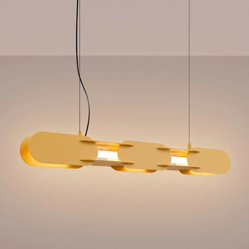 Lampa wisząca LED CHAIN 91 żółta nowoczesna do salonu nad stół