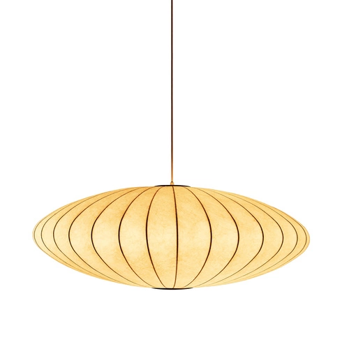 Lampa wisząca SILK FLAT biała 50 cm nowoczesna do salonu i jadalni z regulacją