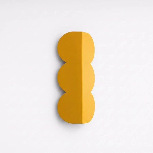 Kinkiet ścienny BISCUIT żółty nowoczesny do salonu aluminiowy
