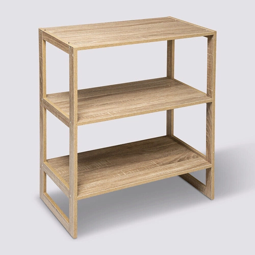 Regał na książki bambusowy L 5five Simply Smart do salonu i sypialni w stylu skandynawskim