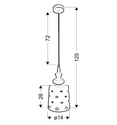 Lampa wisząca Hamp 15/26 1x60W E27 biały