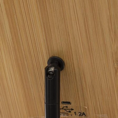 5five simply smart bambusowy organizer na kosmetyki z obrotowym lustrem LED do łazienki