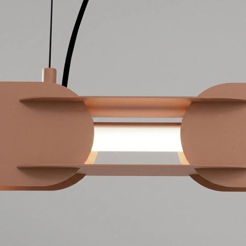 Lampa wisząca LED CHAIN 91 mocca nowoczesna nad stół do jadalni