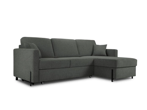 Narożnik z funkcją spania Gabriel Grey Structured Fabric prawostronny