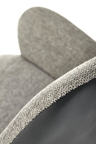 Krzesło obrotowe Odette szare tapicerowane do biura i gabinetu nowoczesne z podłokietnikami Intesi