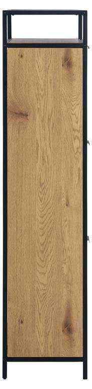 Wysoka szafka na buty Seaford Actona rustykalna z trzema szufladami dziki dąb do przedpokoju