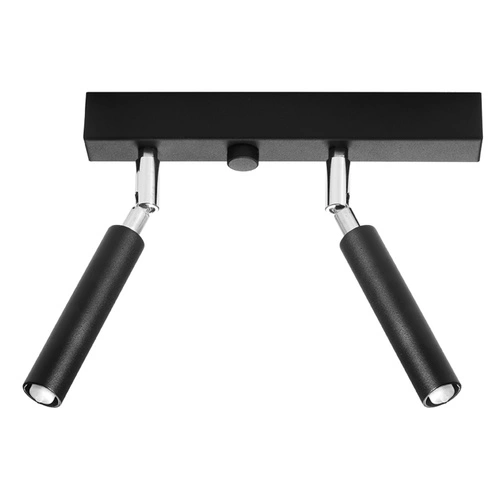 Plafon sufitowy czarny EYETECH 2 Sollux nowoczesny industrialny do kuchni i salonu