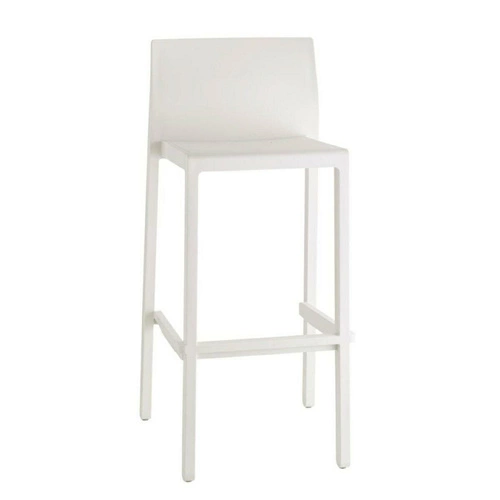 Hoker nowoczesny Kate biały 65 cm do kuchni i ogrodu z oparciem sztaplowany SCAB Design