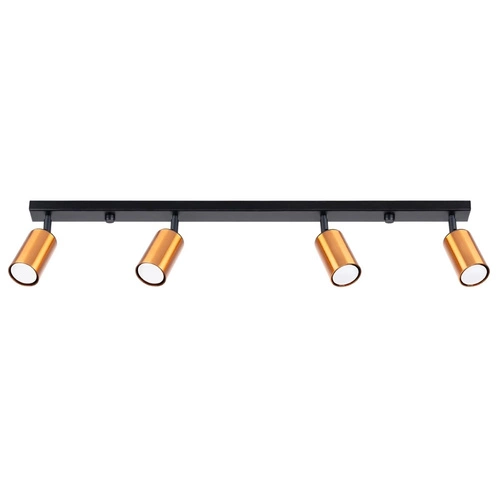 Plafon sufitowy WINX 4L czarny miedź nowoczesny do salonu i sypialni SOLLUX LIGHTING