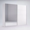 Szafa przesuwna Flory z lustrem 250 cm biały połysk