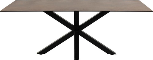 Stół do jadalni Heaven Lemco 200x100 cm nowoczesny ceramika brązowa czarne nogi Actona