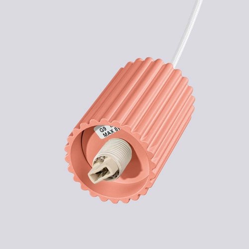 Lampa wisząca HALO 3P nowoczesna szklana brzoskwiniowa do salonu i kuchni