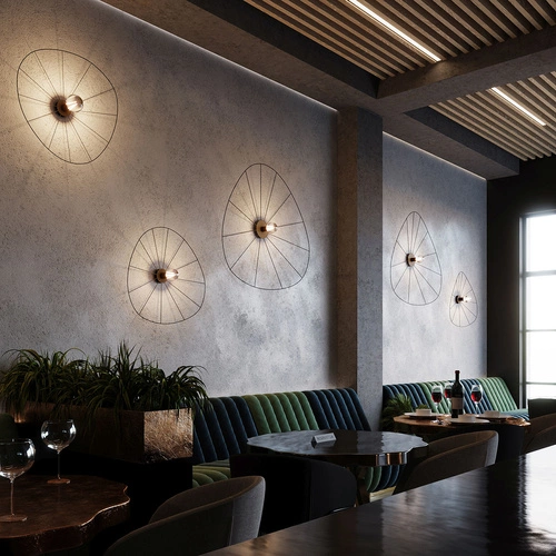 Kinkiet ścienny ESKOLA 140 czarny nowoczesny metalowy do salonu i sypialni Thoro