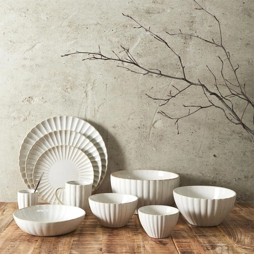 Intesi Vlora talerz obiadowy 27 cm beżowy ceramiczny do jadalni