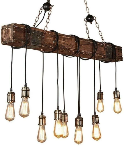 Lampa wisząca led Industrial Chic metalowa mosiądz do kuchni i nad stół Altavola
