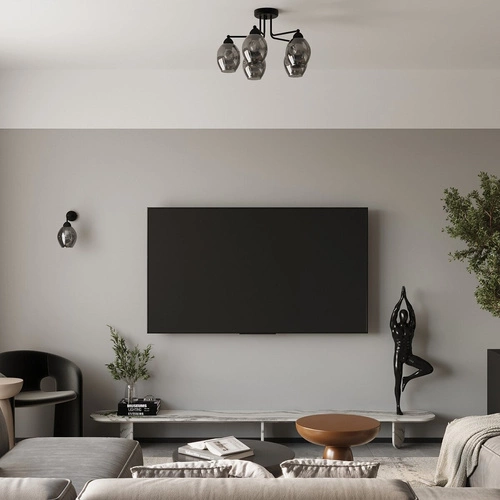Żyrandol FILLAN 5 nowoczesny czarny lampa sufitowa do salonu i jadalni SOLLUX LIGHTING