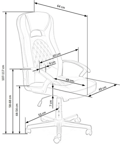 Fotel biurowy ergonomiczny obrotowy Nascar Intesi ekoskóra szary czarny do biurka