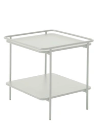 Stolik kawowy Yuba 45x45 cm kwadratowy metalowy nowoczesny szary