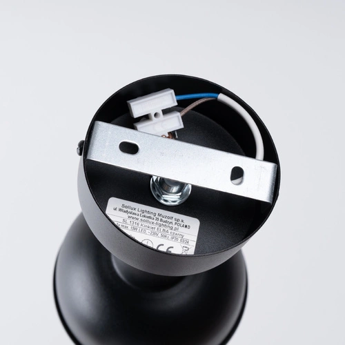 Kinkiet ścienny ELBA czarny metalowy loftowy do salonu i sypialni SOLLUX LIGHTING