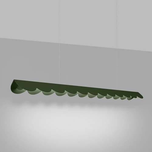 Lampa wisząca LED BISCUIT zielona oliwka nad stół do jadalni salonu