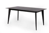 Stół rozkładany do jadalni BORD czarny dąb 120-180x80 cm nowoczesny NORDIFRA