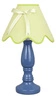 Lampa stołowa Lola niebieska 1x40W E14  abażur pistacja