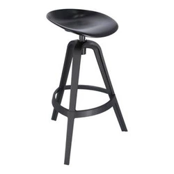 Stołek barowy Banksy czarny obrotowy nowoczesny do kuchni i jadalni Intesi 77 cm