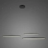 Lampa wisząca LED Ledowe Okręgi 100 cm czarna ściemnialna nowoczesna do salonu