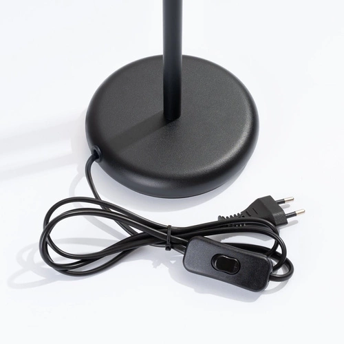 Nowoczesna czarna lampa biurkowa Pastelo z ruchomym kloszem do gabinetu lub sypialni 43 cm