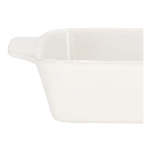 Ceramiczne naczynie do zapiekania z rączkami Intesi Mazzoni 31cm białe prostokątne do lasagne