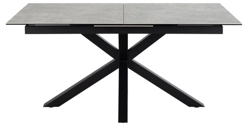 Stół rozkładany do jadalni Heaven Anista 168/210x90 szary ceramiczny blat czarne nogi industrialny Actona