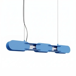 Lampa wisząca CHAIN 91 błękitna LED nad stół do jadalni