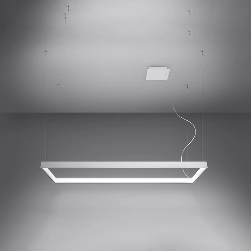 Żyrandol LED Tuula L biały nowoczesny do salonu industrialny 130 cm Thoro